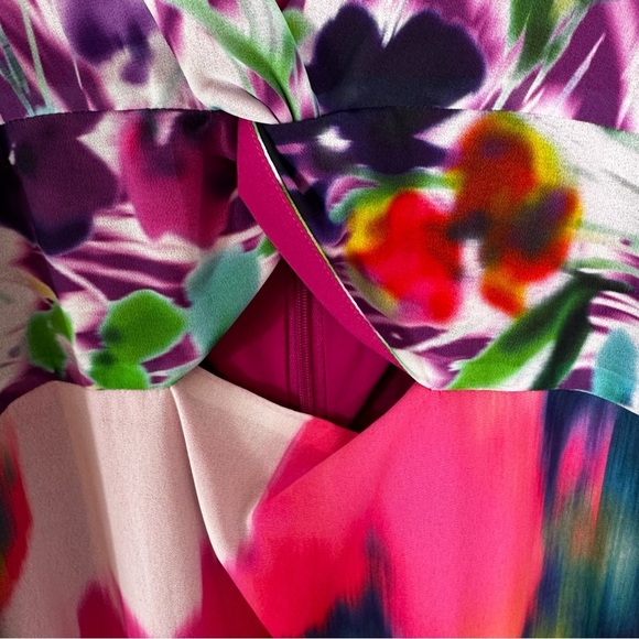 NWT One33 Social Printed Flounce Hem Dress Size 4 - Picture 9 of 14